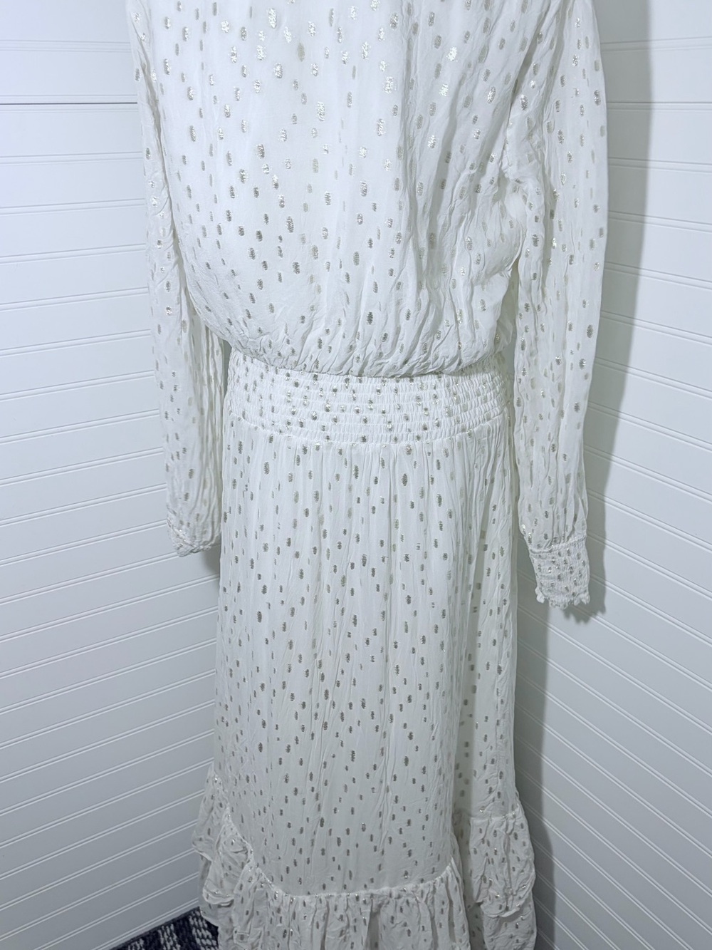 Lilly Pulitzer Ivory Dress with Gold Metallic Dot Detail - Picture 10 of 14